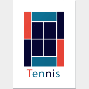 Tennis Court Palette Posters and Art